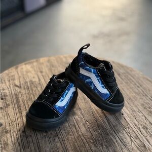 Kids Black and Blue Sneakers